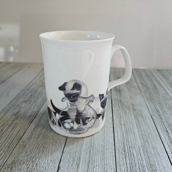 4" Lascelles Fine Bone China White Porcelain Tea Cup with Siamese Kitty - Picture 11 of 16